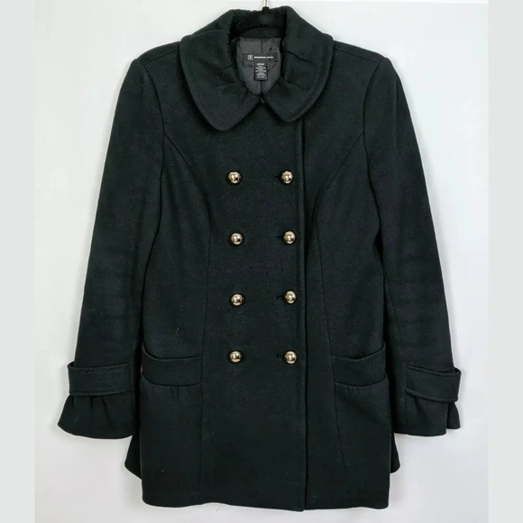 INC Double Breasted Gold Button Peacoat Jacket - Picture 1 of 5